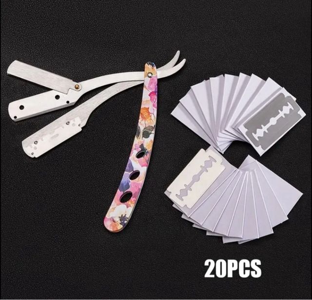 Cuchilla afeitar acero inoxidable 20 cuchillas