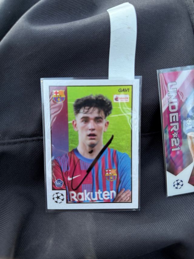 Cromos firmados Gavi Barça