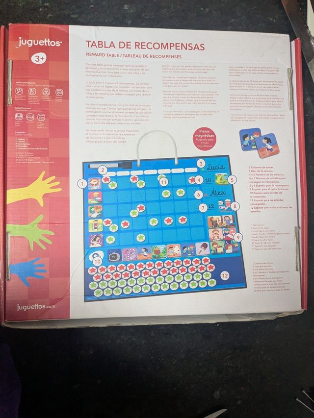 Tabla de Recompensas marca Juguetos para +3 años