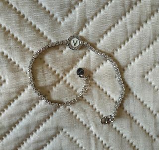 Bracciale lettera V argento