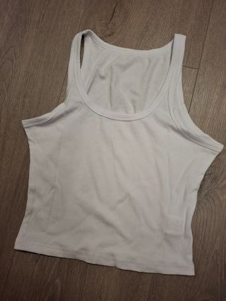 Top blanco tirantes - cropped