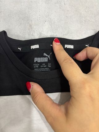 T-Shirt Puma Grigio-Nero