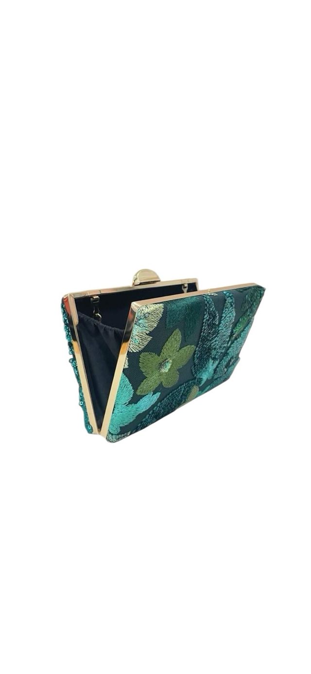 Bolso fiesta-bordado verde