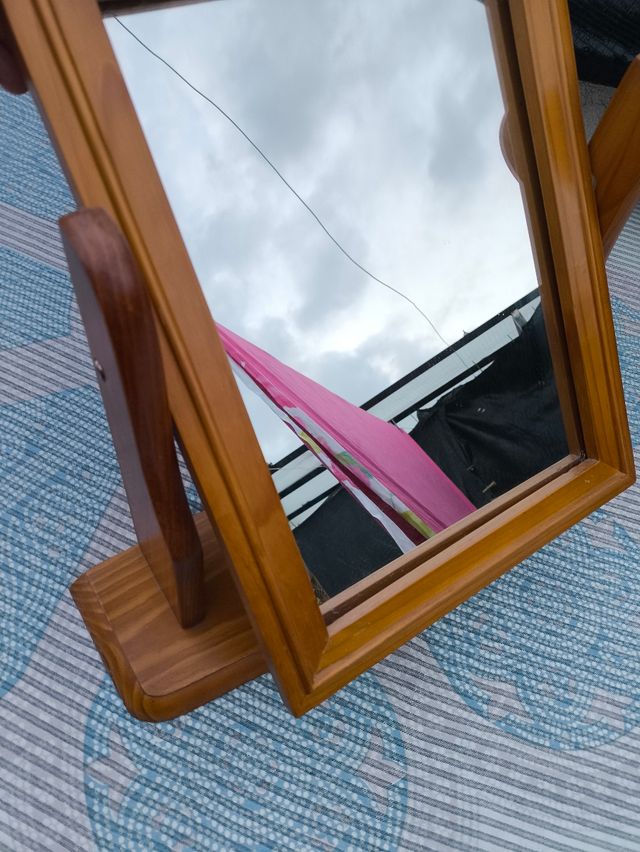 Espejo tocador madera marrón