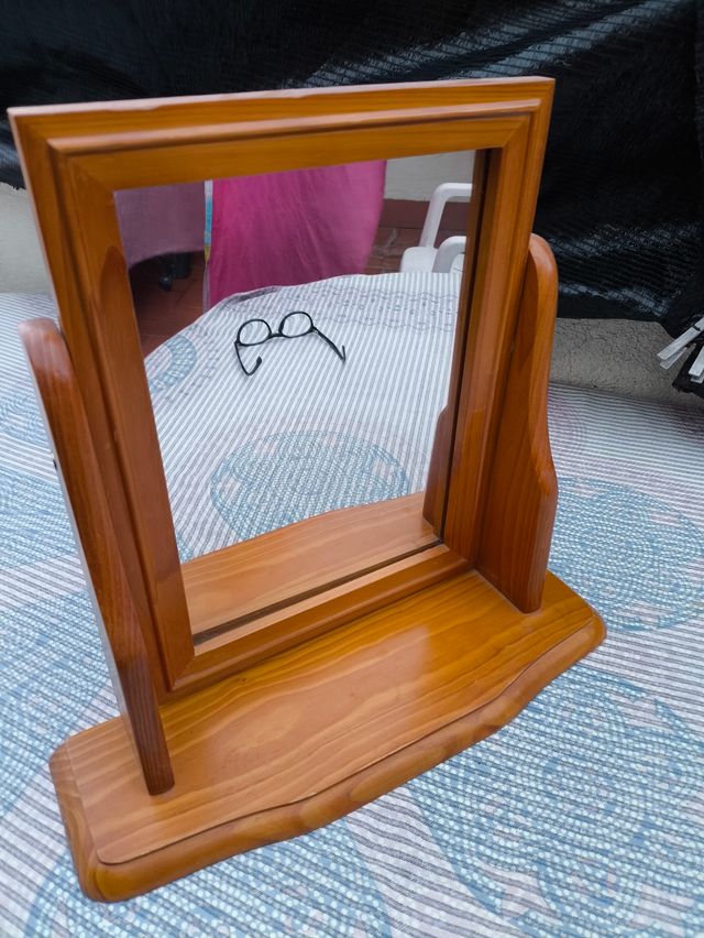 Espejo tocador madera marrón