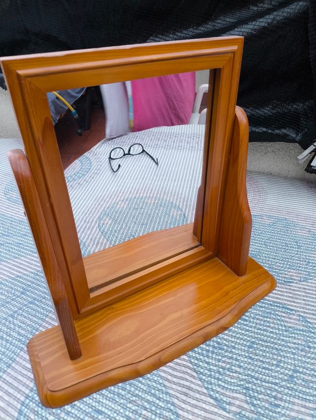 Espejo tocador madera marrón