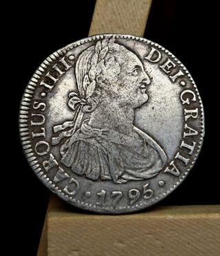 8 reales de Carlos IV, 1795. México (F.M.)
