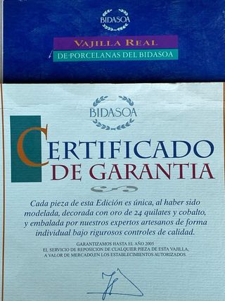 Vajilla Real Bidasoa Vintage