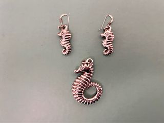 Conjunto plata Caballito de Mar