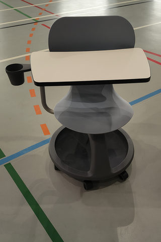 Silla con mesa plegable