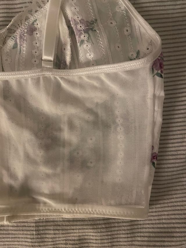 Corset blanco con flores