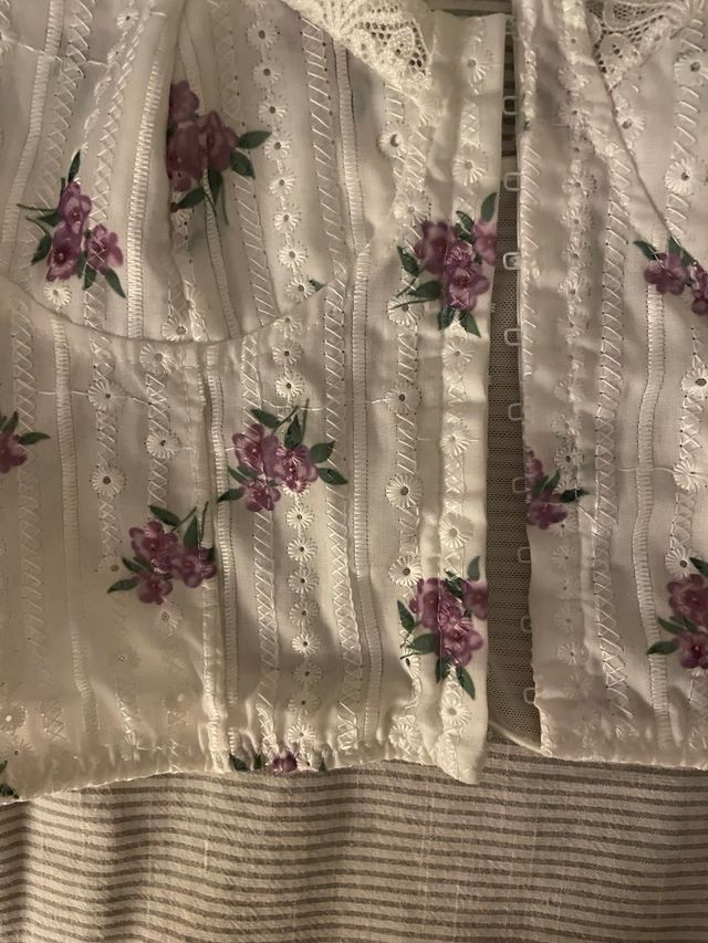 Corset blanco con flores