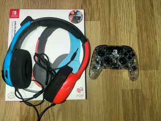 Mando Pro original Nintendo + Cascos oficiales 
