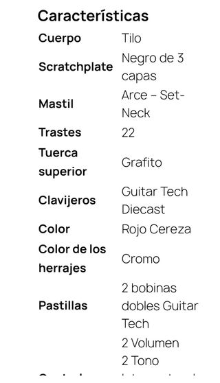 Guitarra eléctrica tipo SG 