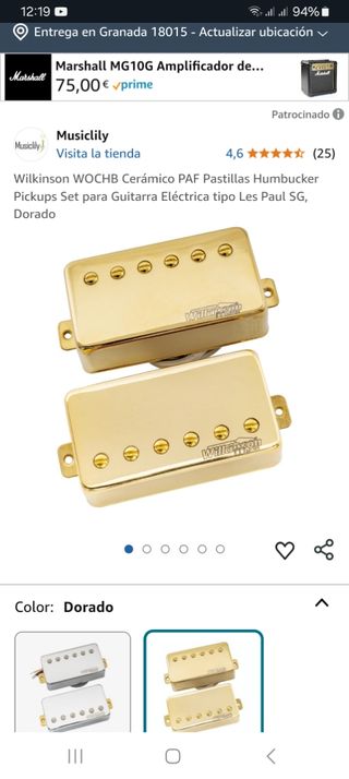 Guitarra eléctrica tipo SG 