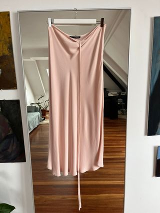 Falda midi Sfera rosa