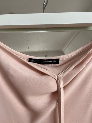 Falda midi Sfera rosa