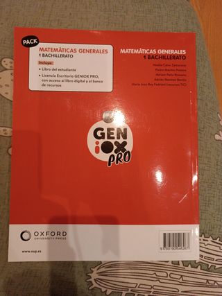 Matemáticas Generales 1º Bachillerato. Libro de...