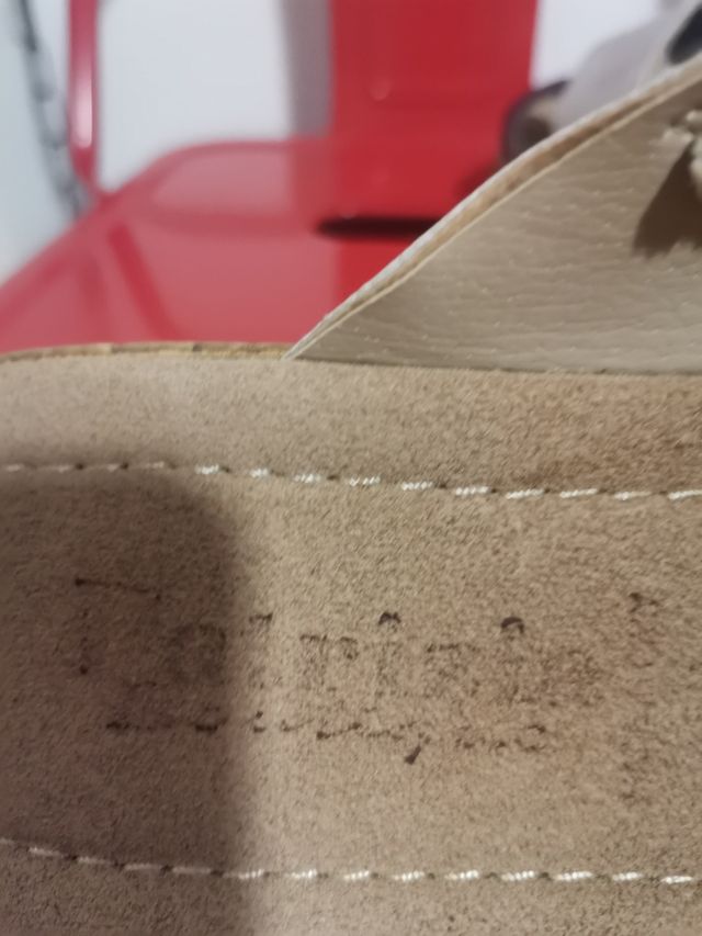 Ciabatte Patrizia 35 pelle blu argento