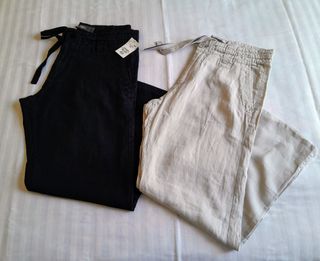 Lote ropa caballero: 2 Pantalones lino+ 2 polos