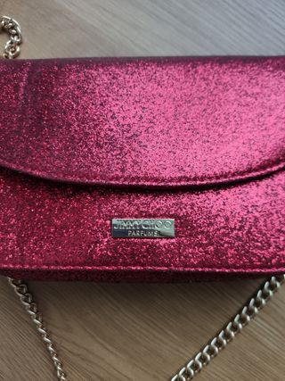 Bolso Jimmy Choo rojo glitter