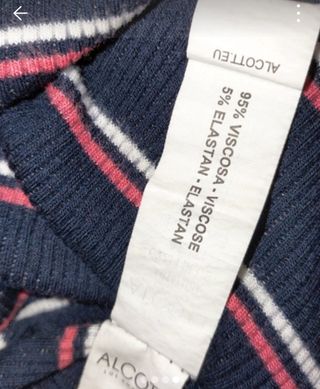 Vestito estivo a righe blu e rosso