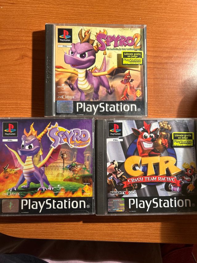 PS1 (PlayStation) Spyro 1, 2 & CTR