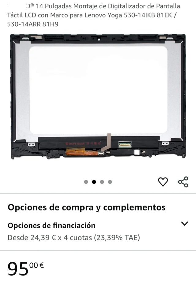 Pantalla para portátil Lenovo Yoga 530