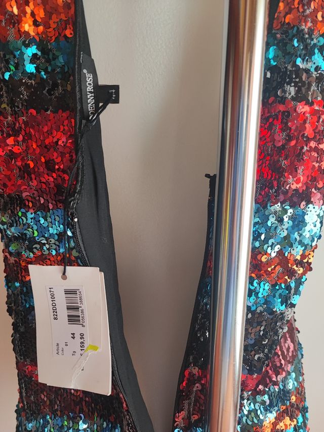 Vestido Denny Rose lentejuelas multicolor