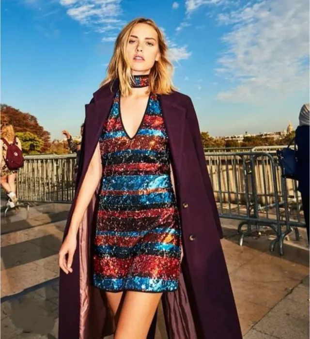 Vestido Denny Rose lentejuelas multicolor