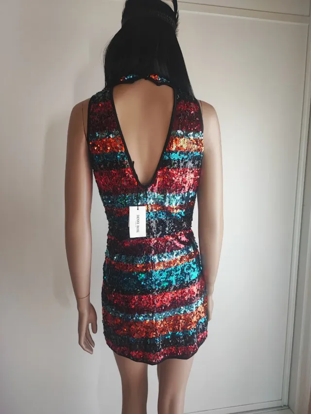 Vestido Denny Rose lentejuelas multicolor