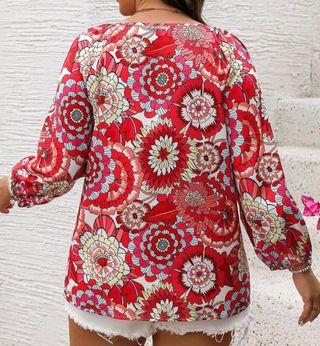 Blusa floral talla XL
