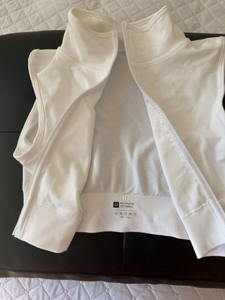 Top blanco cremallera