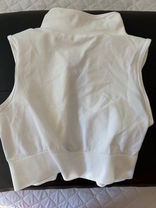 Top blanco cremallera