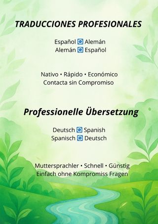 Traductor nativo alemán↔Español Rápido/Profesional