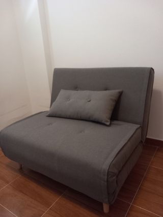 Sofá cama gris - 2 plazas