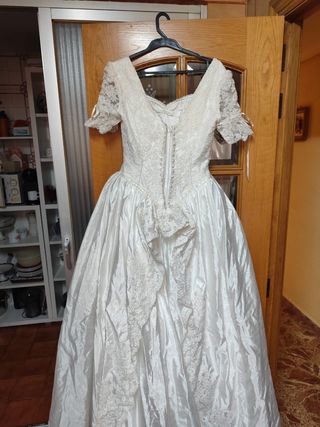 Vestido novia Hollywood blanco roto