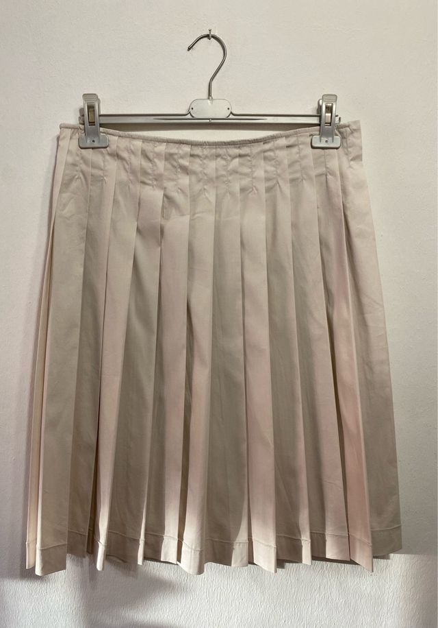 Gonna Prada beige a pieghe