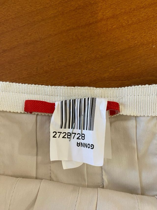 Gonna Prada beige a pieghe