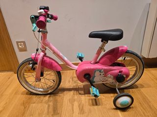 Bicicleta niña 12" c/ruedas