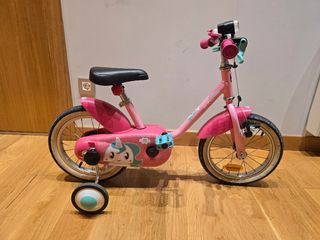 Bicicleta niña 12" c/ruedas