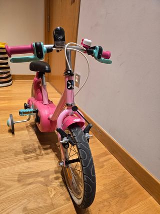 Bicicleta niña 12" c/ruedas