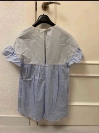 Vestido mono de rayas azul y blanco