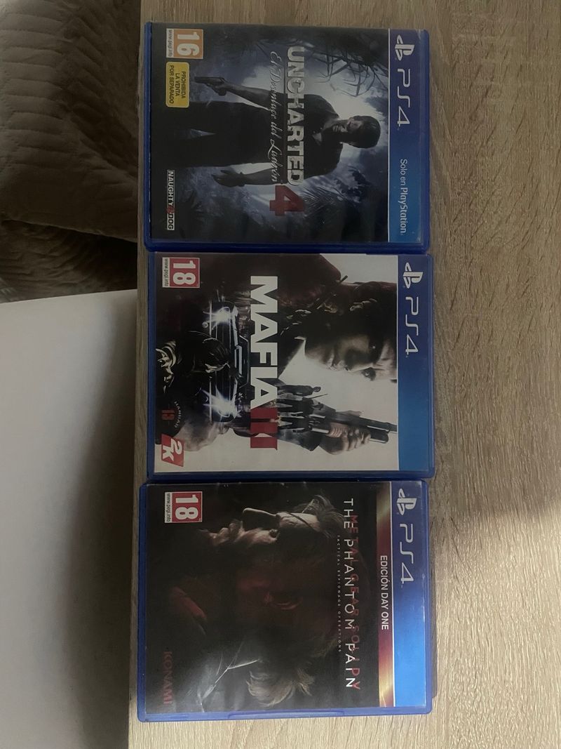 Imagen de 3 juegos PS4: Mafia III, MGSV, Uncharted 4
