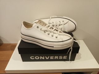 Converse blancas plataforma 37.5