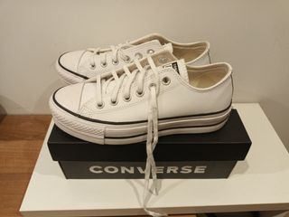 Converse blancas plataforma 37.5
