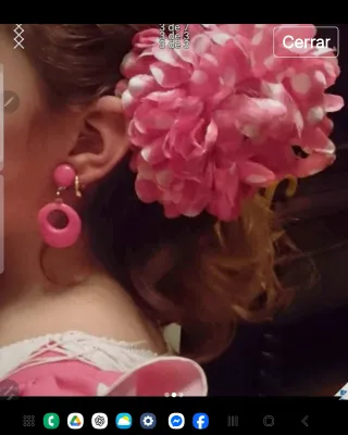 Vestido niña flamenco rosa lunares