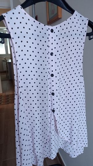 Blusa lunares rosa-negro