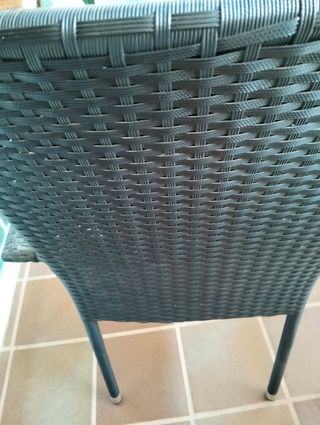 Silla ratán sintético negra