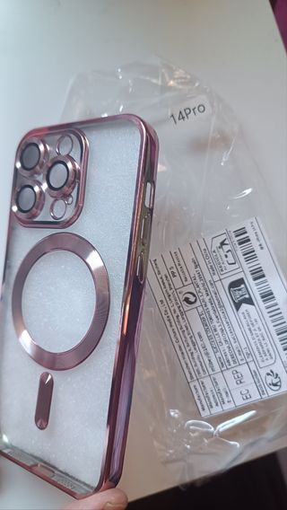 Funda iPhone 14 Pro Rosa Metalizada